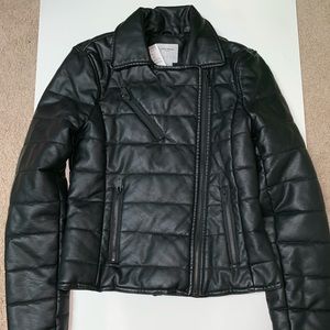 Black leather jacket
